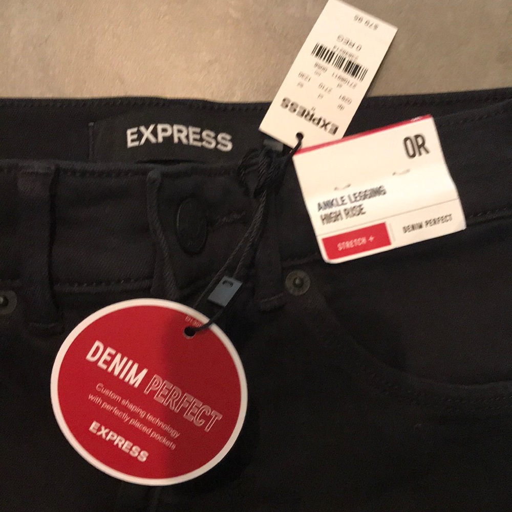 Express Ankle Legging High Rise Denim Perfect - Picture 2 of 5